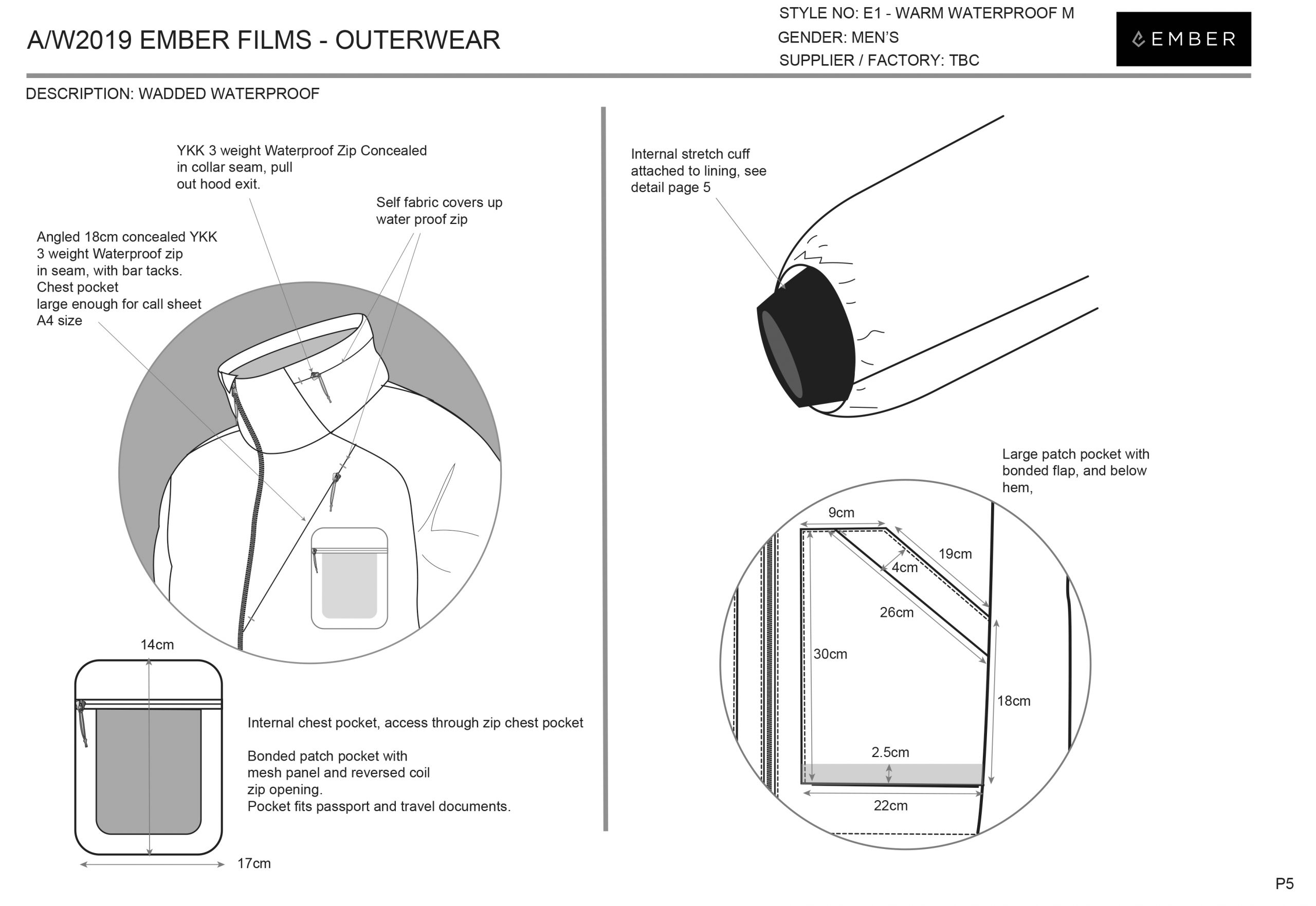 EMBER - E1-WARM WATERPROOF - -5